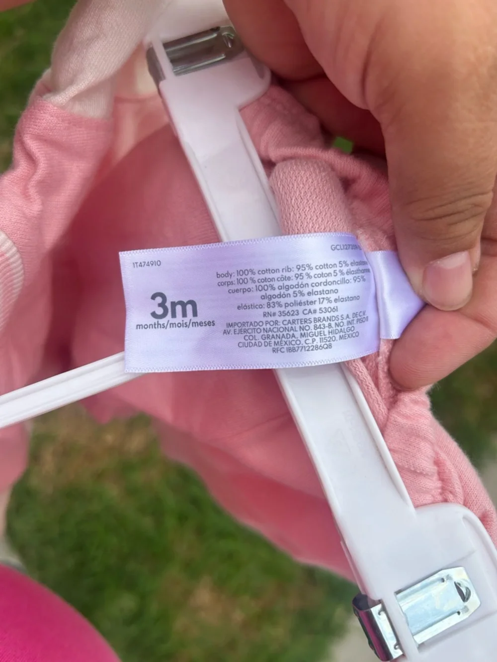 Carter's Pink and Cream Baby Girls Matching Jacket & Pants Set